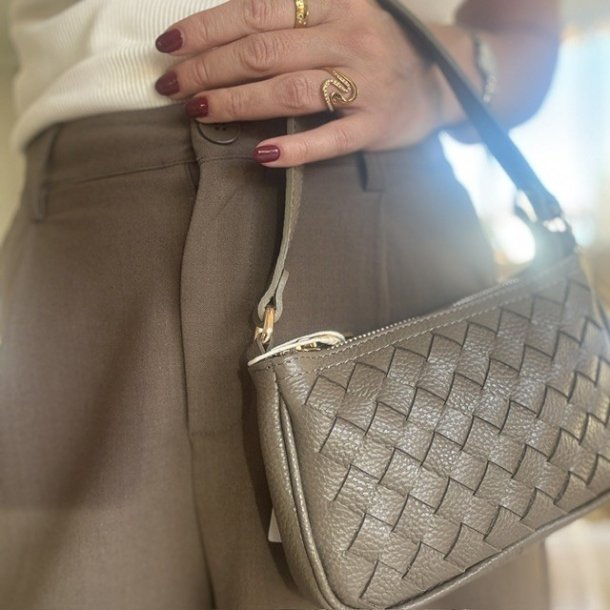 crossbody Gry Skind