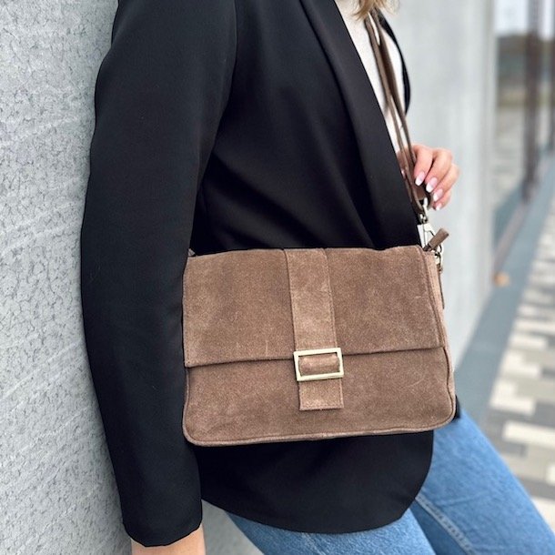 Pilar Crossbody skind - ruskind