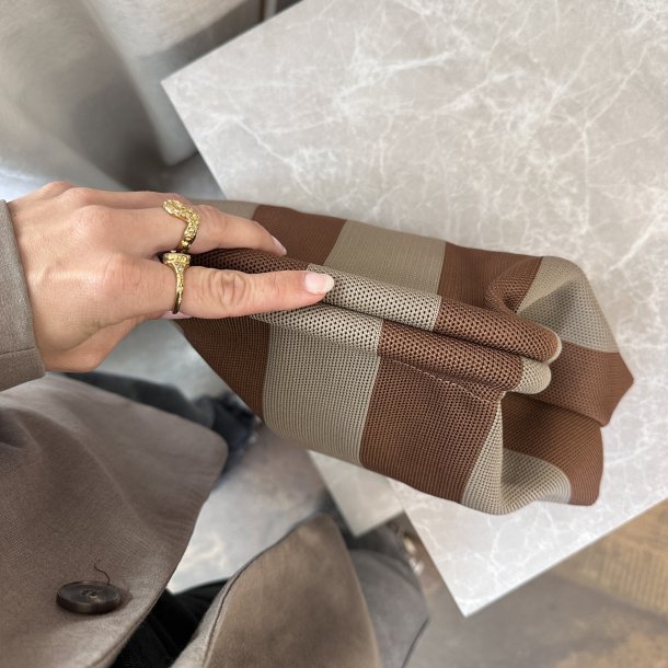 H�klet taske Molly - brune nuancer
