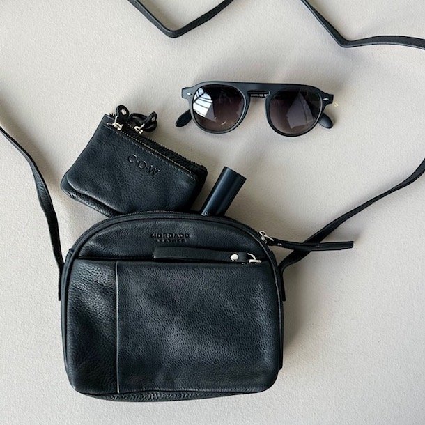 Crossbody lille Skind