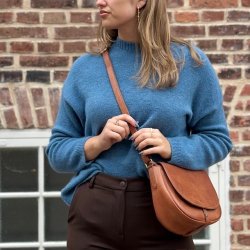 Lille jagttaske retro cognac skind