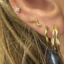 �rering CURVA CHAMPAGNE forgyldt s�lv