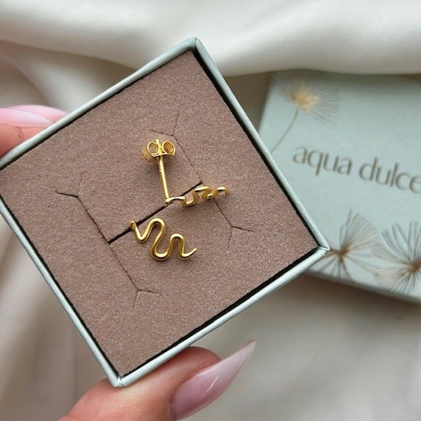 restikker snake forgyldt slv