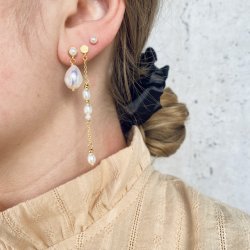 restik med kde DARA perle forgyldt sterling slv