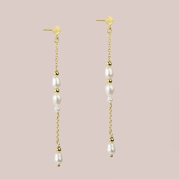 restik med kde DARA perle forgyldt sterling slv