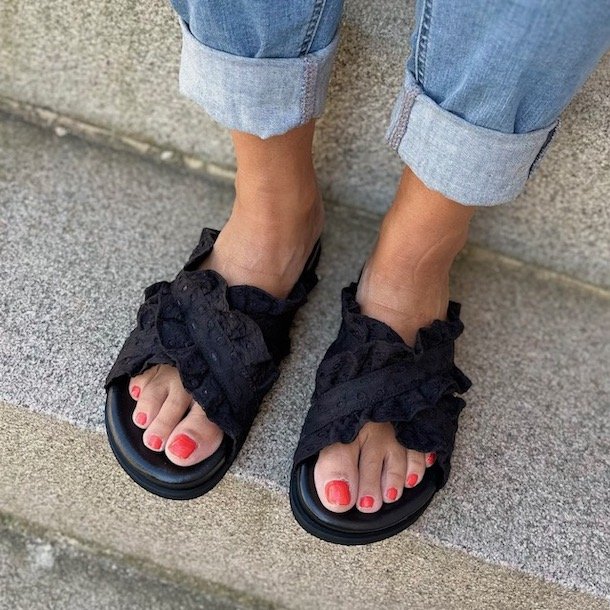 Sandal DAYSI tekstil/ skind str. 36-41