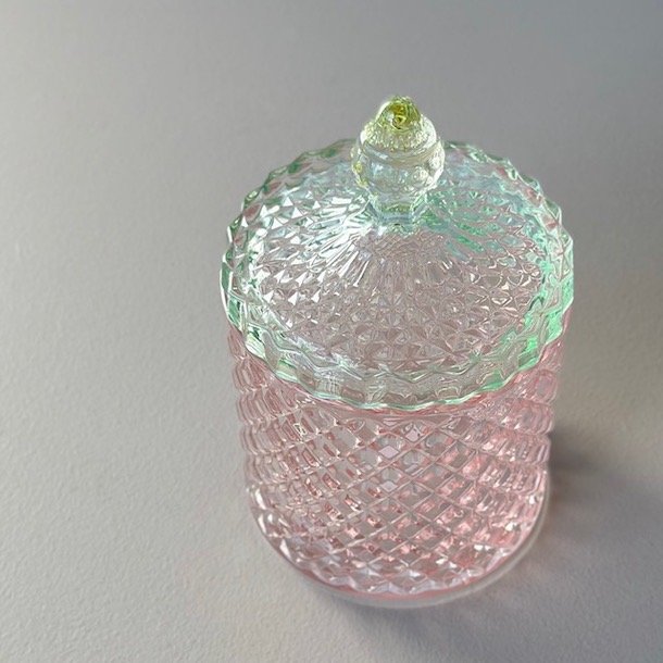 Opbevaringsglas med rude mnster Glas