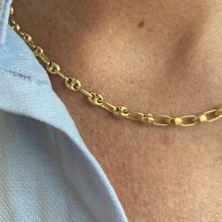 Halskde COFFEE SMALL Forgyldt slv