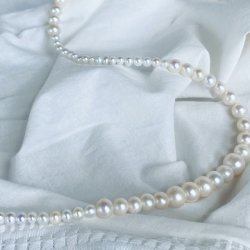 Halskde PERLETTE forgyldt slv