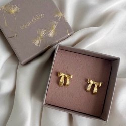 restikker PRETTY BOW  Forgyldt Slv