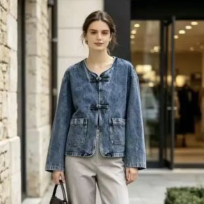 Jakke Denim Sophie - Bomuld str. s-l