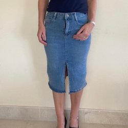 Denim nederdel str. S-XL