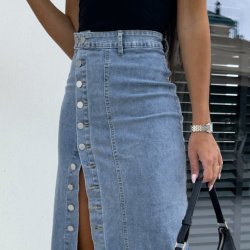 Denim nederdel JUNE str. XS-XL