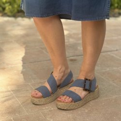 Sandal denim skind str. 36-41