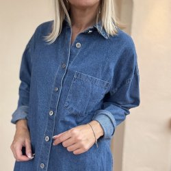 Skjorte - oversized denim Str S-XL