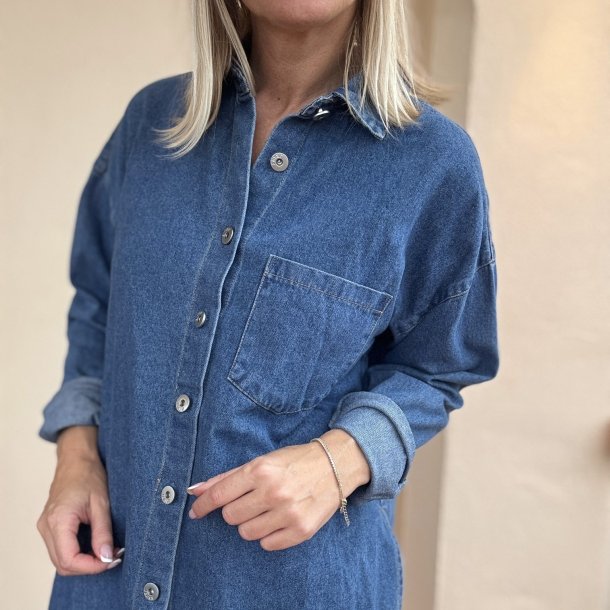 Skjorte - oversized denim Str S-XL