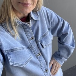 Oversize denim skjorte str. S-L 