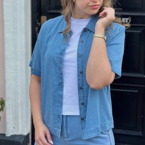 Denim skjorte LIGHT med korte rmer str. S-XXL