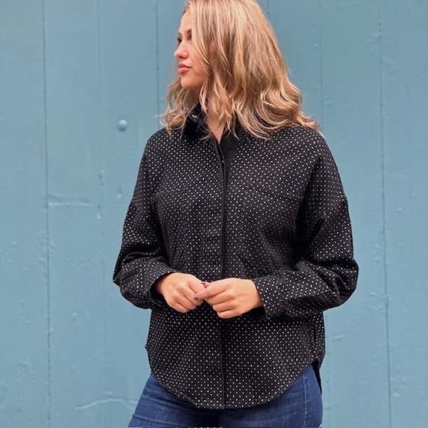 Denim jakke dottie bomuld str. S-L
