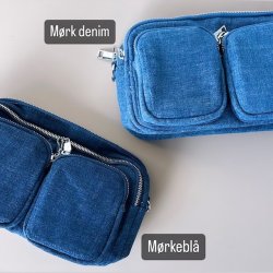 Crossbody med 5 rum denim