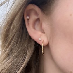 Hoops DIAMOND CUT 20 mm Forgyldt slv