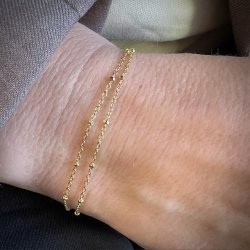 Armb�nd dot doble forgyldt s�lv