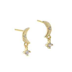 �reringe DREAMLIT MOONCHARM - Forgyldt S�lv