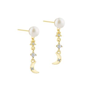 �reringe DREAMLIT PEARL CHARM - Forgyldt S�lv