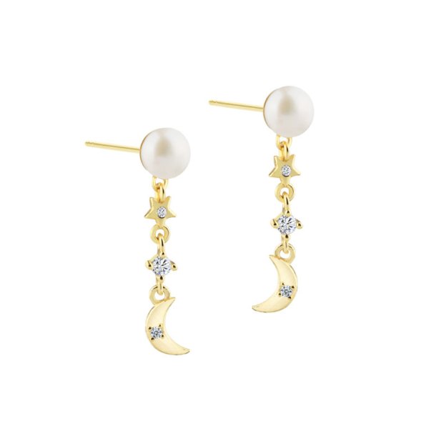 �reringe DREAMLIT PEARL CHARM - Forgyldt S�lv