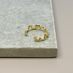 Iris wavy Earcuff forgyldt slv