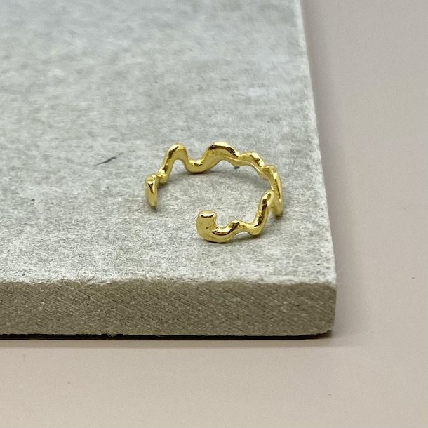 Iris wavy Earcuff forgyldt slv