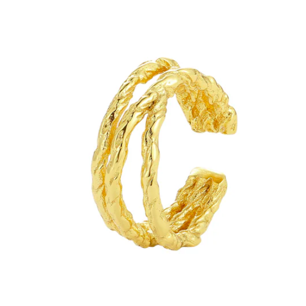 Earcuff Talia elements forgyldt slv