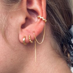 retrd m. earcuff forgyldt