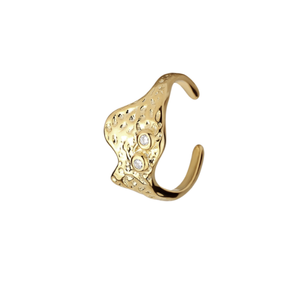 Ciara EarCuff koral, Forgyldt slv