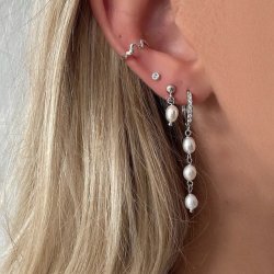 Iris wavy Earcuff sterling slv