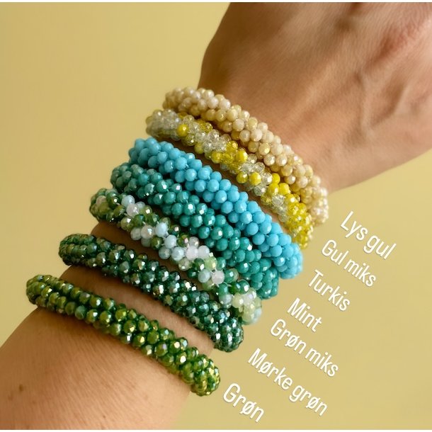 Perlearmbnd chunky med elastik