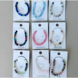 Armbnd med mineral large mineral perler