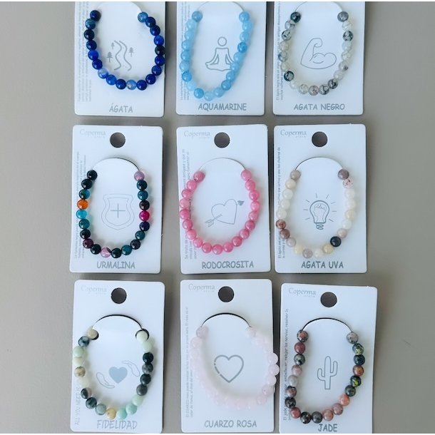 Armbnd med mineral large mineral perler