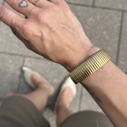 Armb�nd Flowy Elastic - Guldbelagt vandfast 