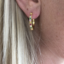 Creoler multi 20 mm - forgyldt slv 