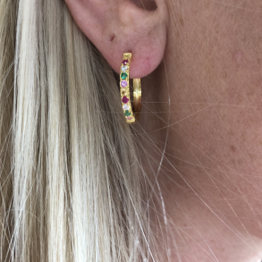 Creoler multi 20 mm - forgyldt slv 