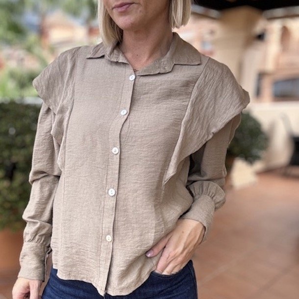 Skjorte med flse rme 