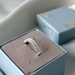 Fingerring PHILINA CLEAR Sterling Slv