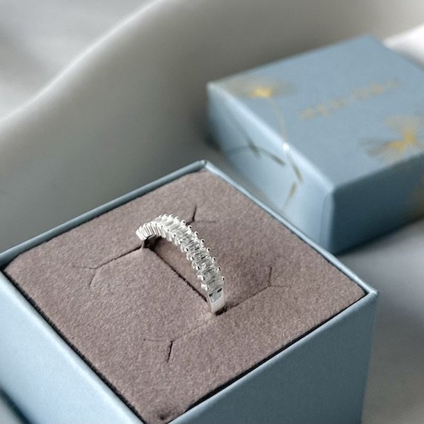 Fingerring PHILINA CLEAR Sterling Slv