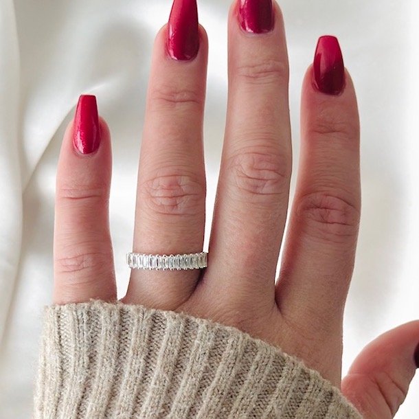 Fingerring PHILINA CLEAR Sterling Slv