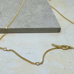 Lai halskde forgyldt slv