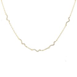 Halskde CURVA Halskde forgyldt slv