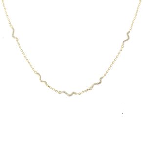 Halskde CURVA Halskde forgyldt slv