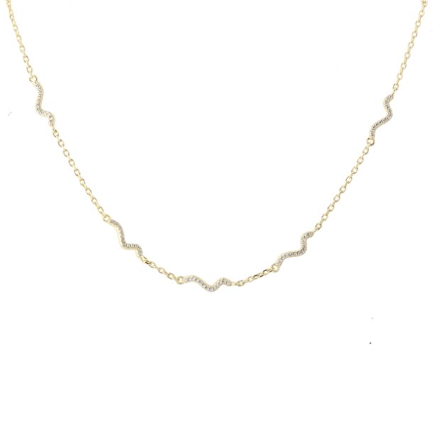 Halskde CURVA Halskde forgyldt slv