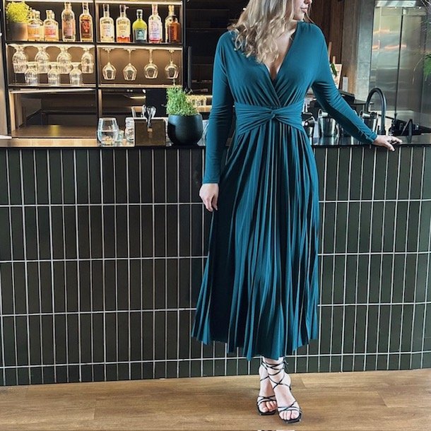 Plisseret Kjole str. S-L